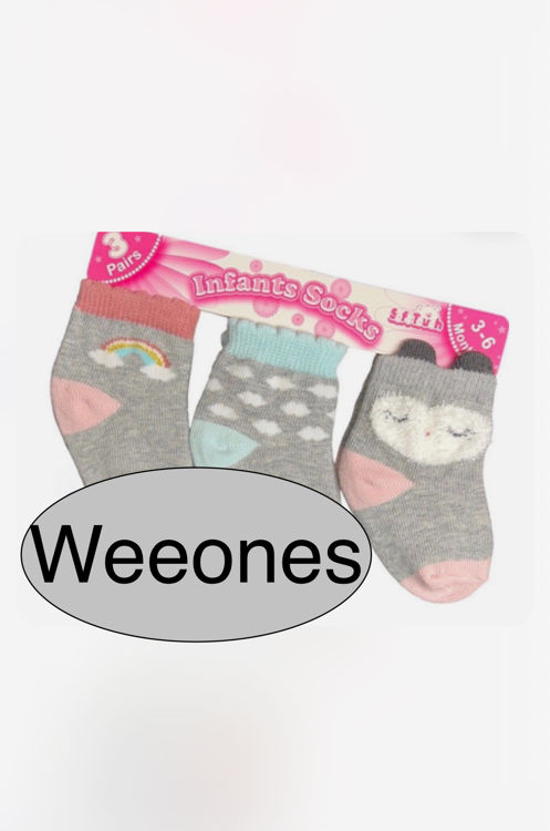 Picture of S166 SOFT TOUCH GIRLS INFANT SOCKS PACK OF THREE